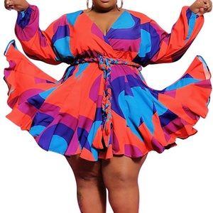 Plus Size Floral Dress